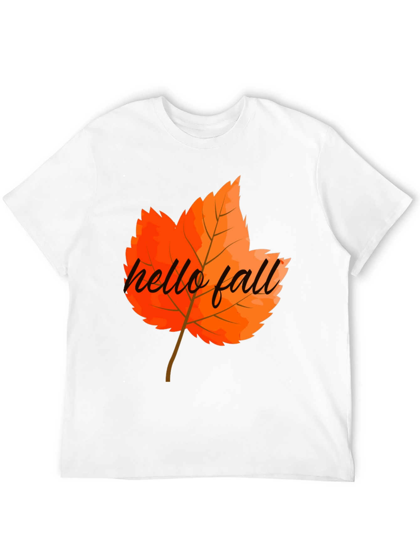 Hello Fall Graphic Tee - Autumn Leaf T-Shirt