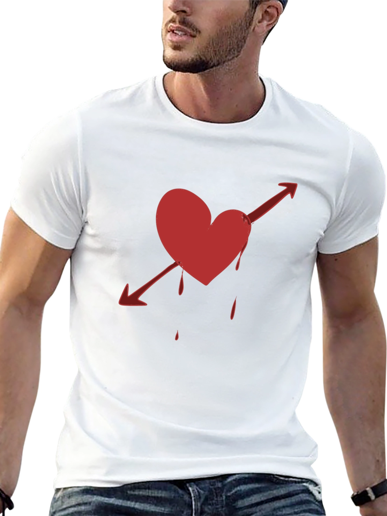 Bleeding Heart Arrow Graphic T-Shirt