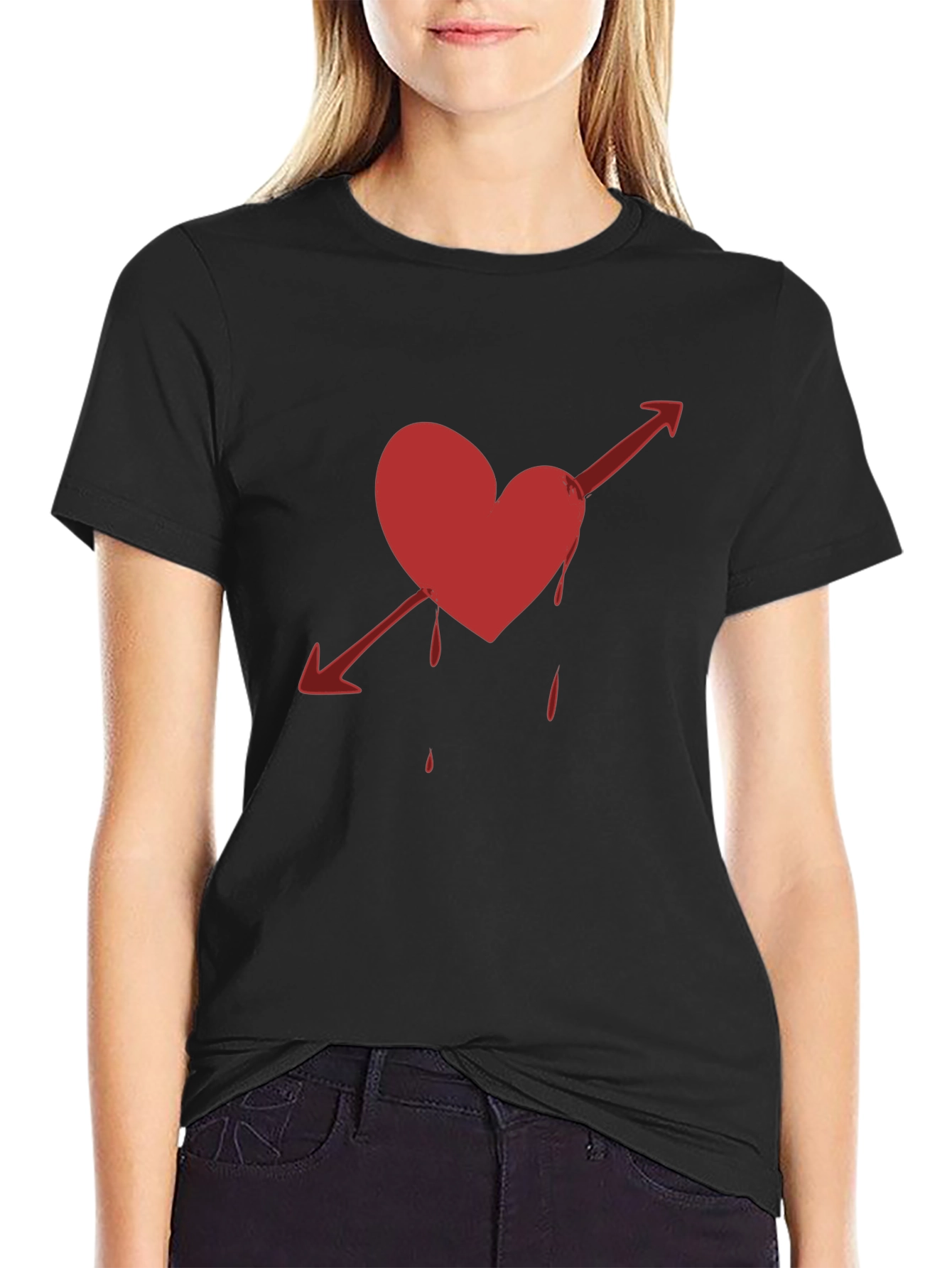 Bleeding Heart Arrow Graphic T-Shirt