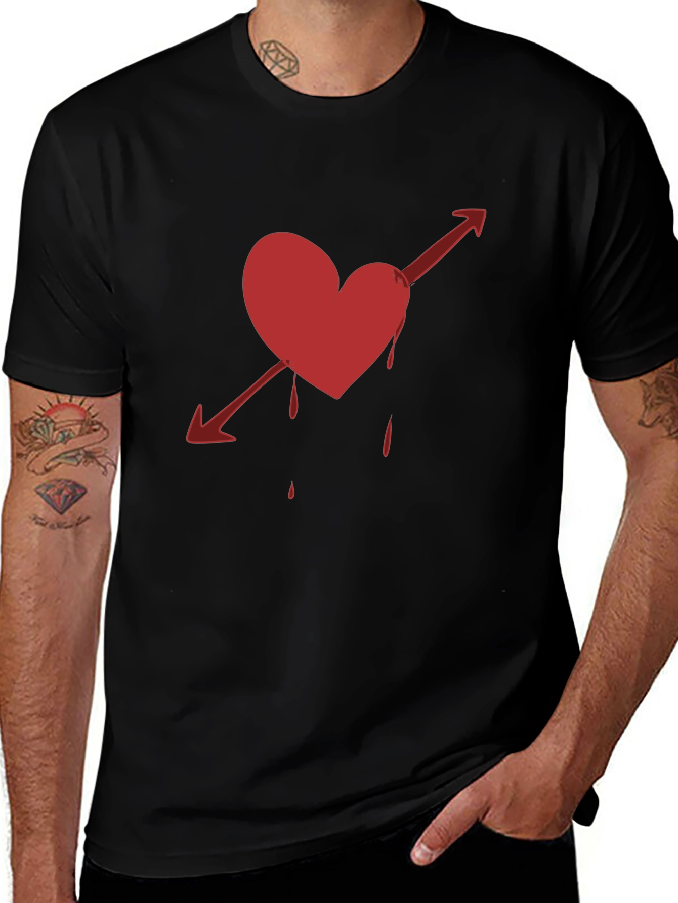 Bleeding Heart Arrow Graphic T-Shirt