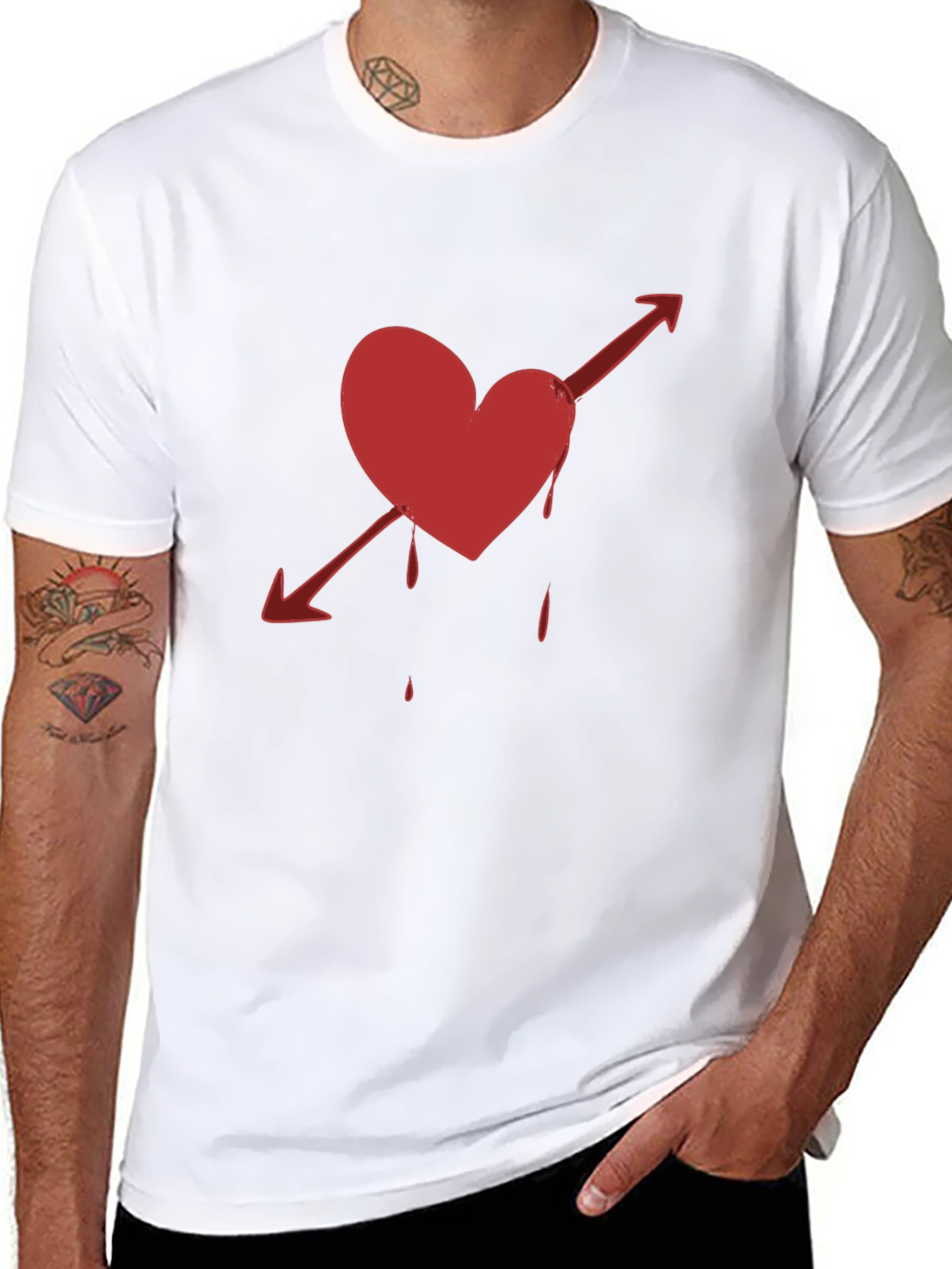 Bleeding Heart Arrow Graphic T-Shirt