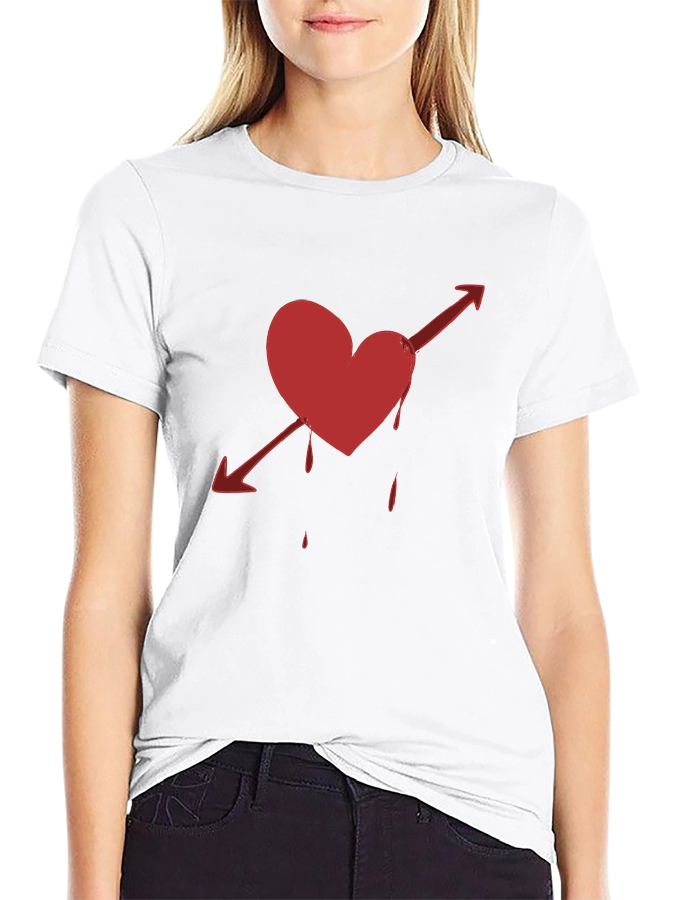 Bleeding Heart Arrow Graphic T-Shirt