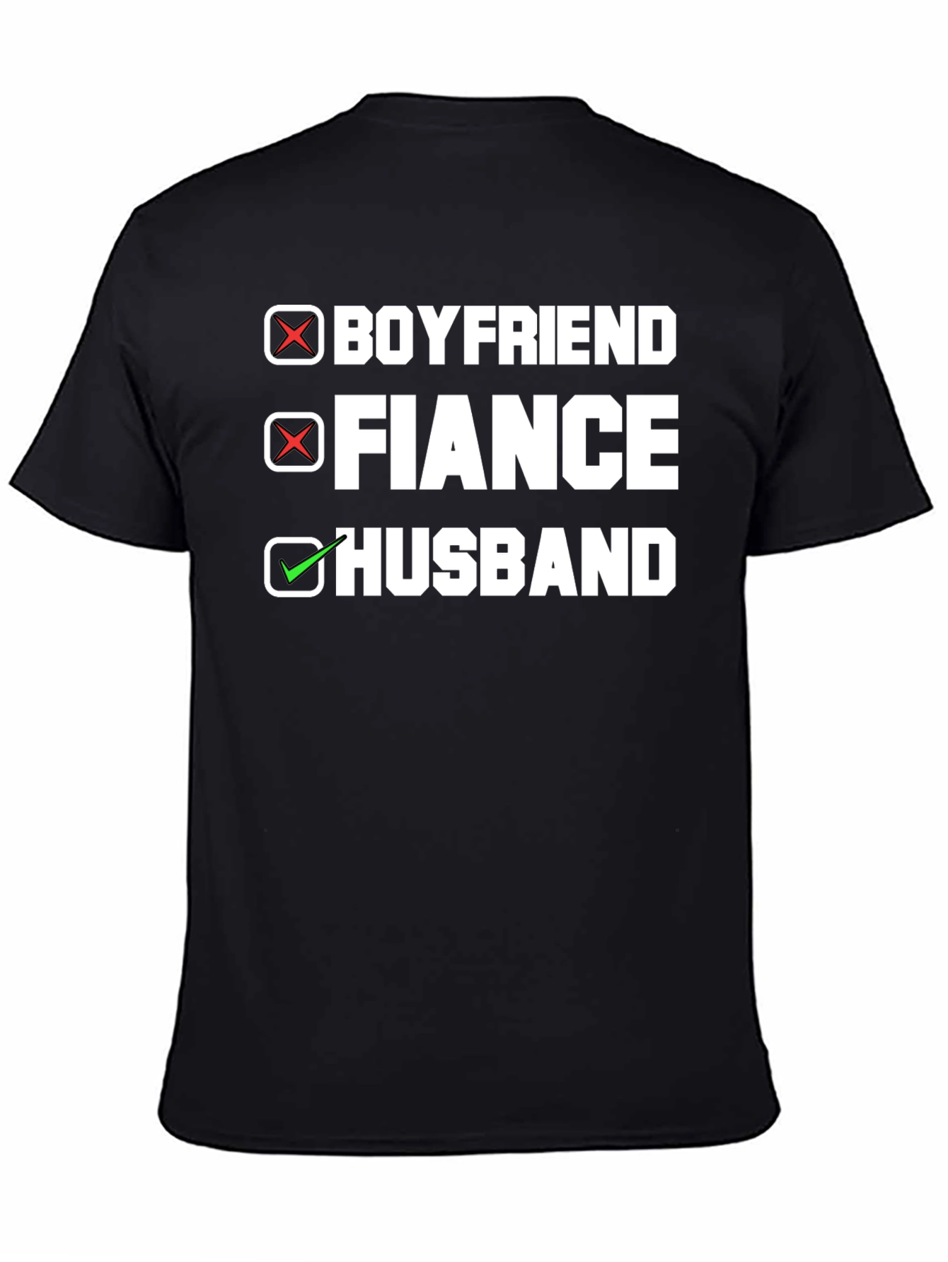 Husband T-Shirt - Boyfriend Fiance Checkbox Design