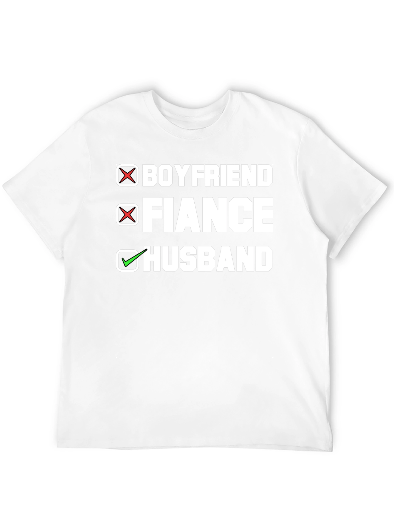 Husband T-Shirt - Boyfriend Fiance Checkbox Design