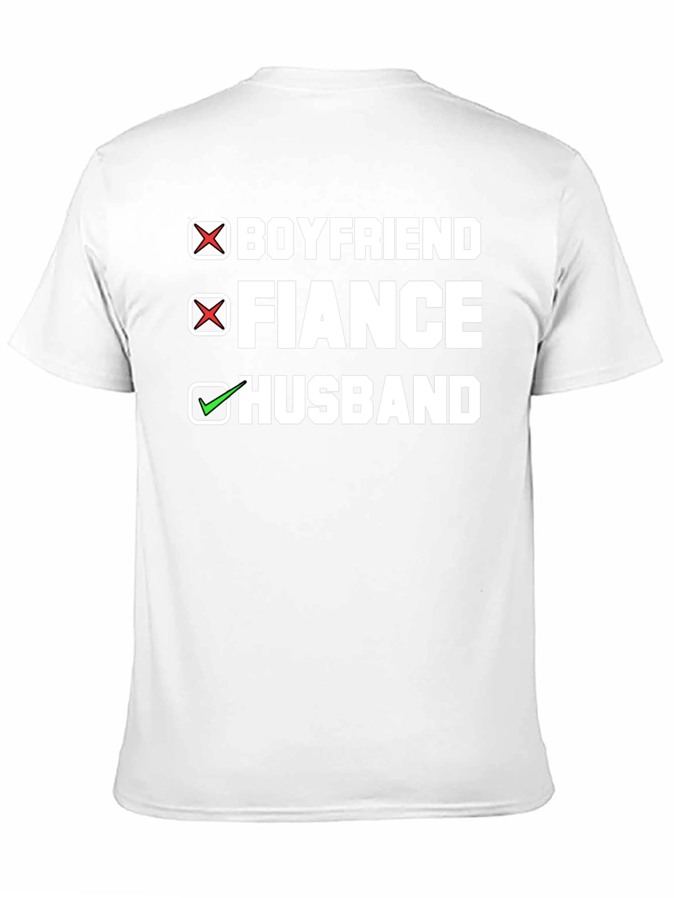 Husband T-Shirt - Boyfriend Fiance Checkbox Design