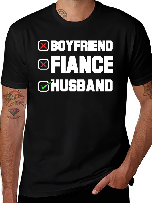 Husband T-Shirt - Boyfriend Fiance Checkbox Design