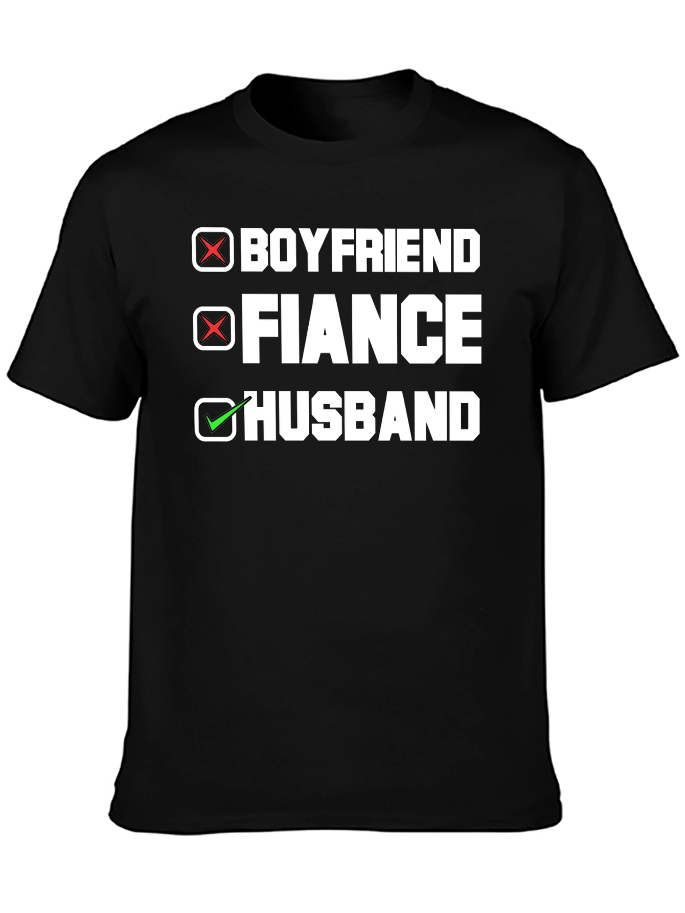 Husband T-Shirt - Boyfriend Fiance Checkbox Design