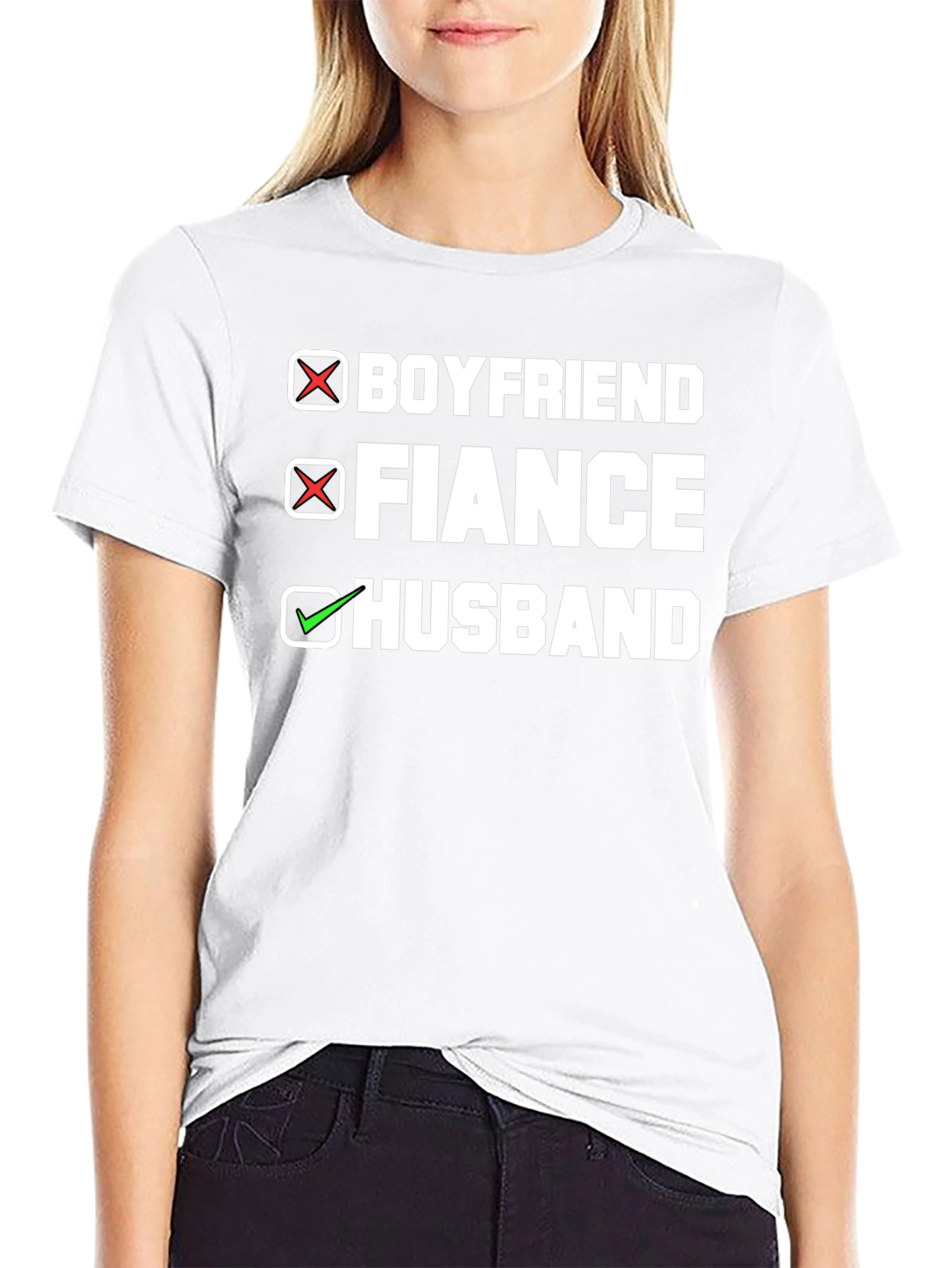 Husband T-Shirt - Boyfriend Fiance Checkbox Design