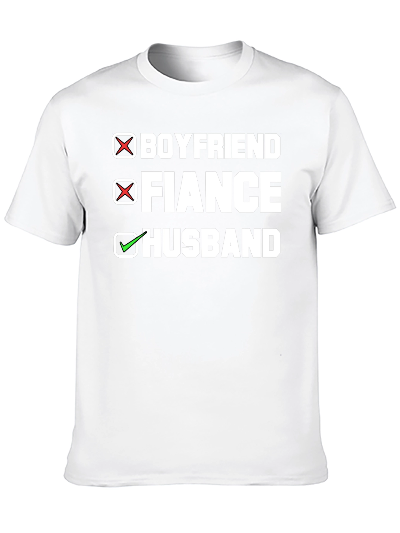 Husband T-Shirt - Boyfriend Fiance Checkbox Design