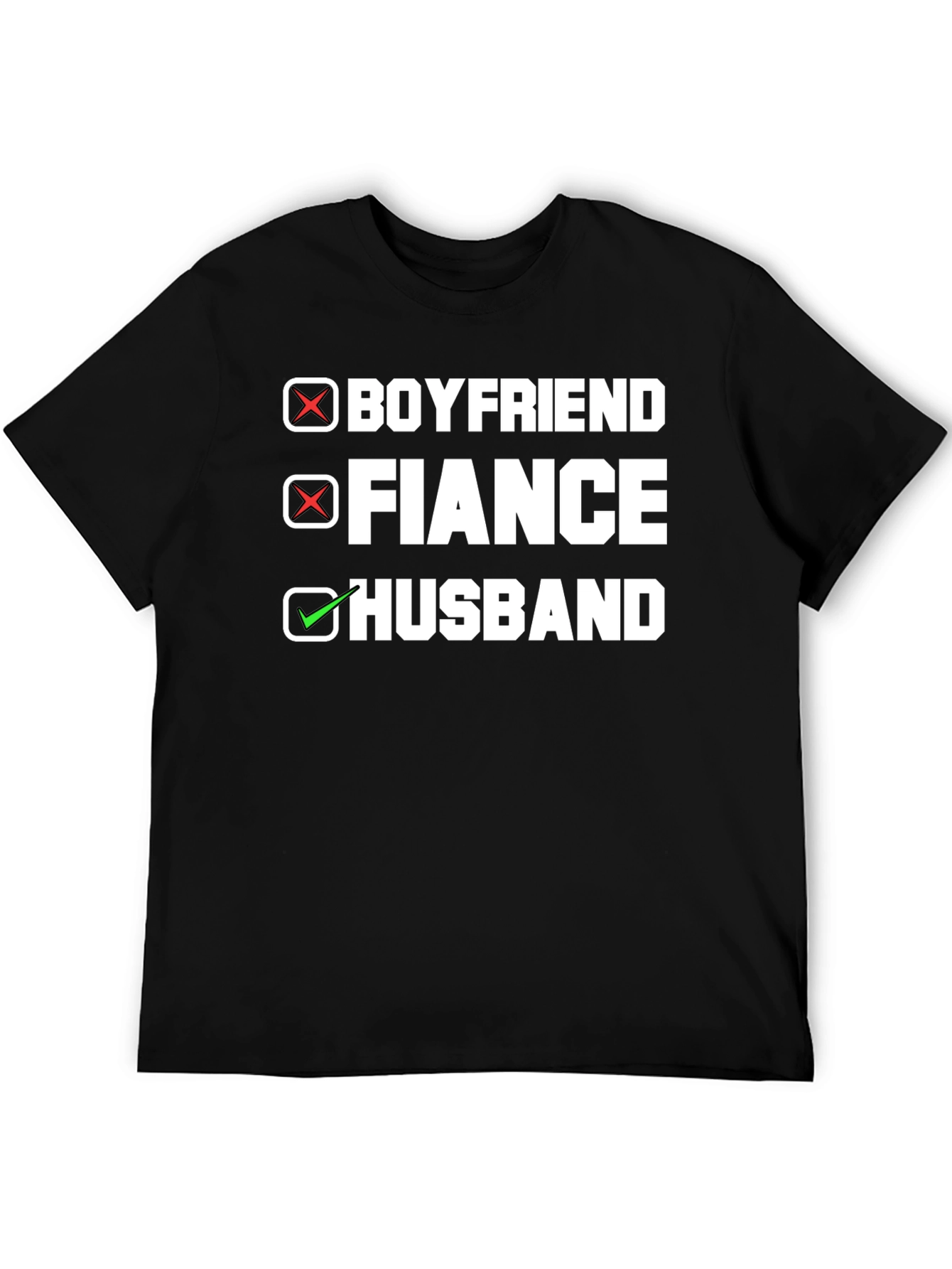 Husband T-Shirt - Boyfriend Fiance Checkbox Design