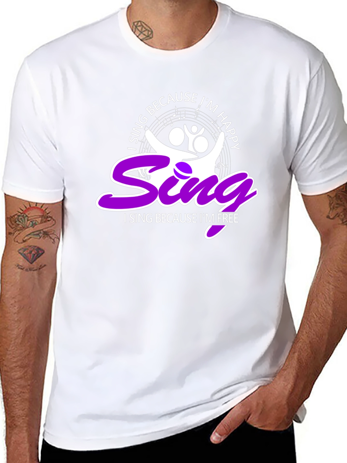 Singing T-Shirt - I Sing Because Im Happy/Free