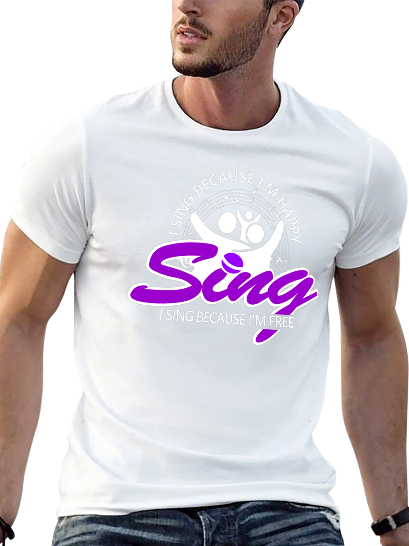 Singing T-Shirt - I Sing Because Im Happy/Free