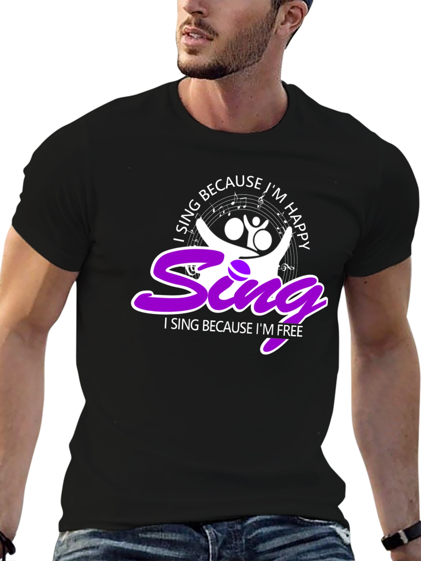 Singing T-Shirt - I Sing Because Im Happy/Free