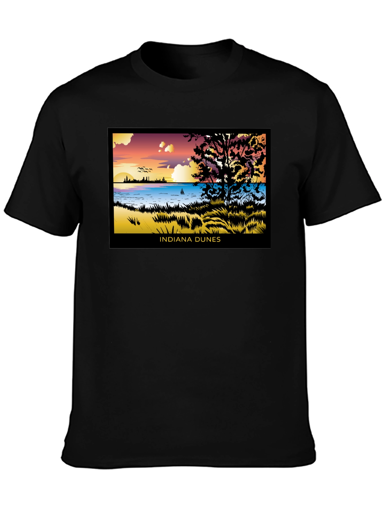 Indiana Dunes Graphic Tee - Lakefront View