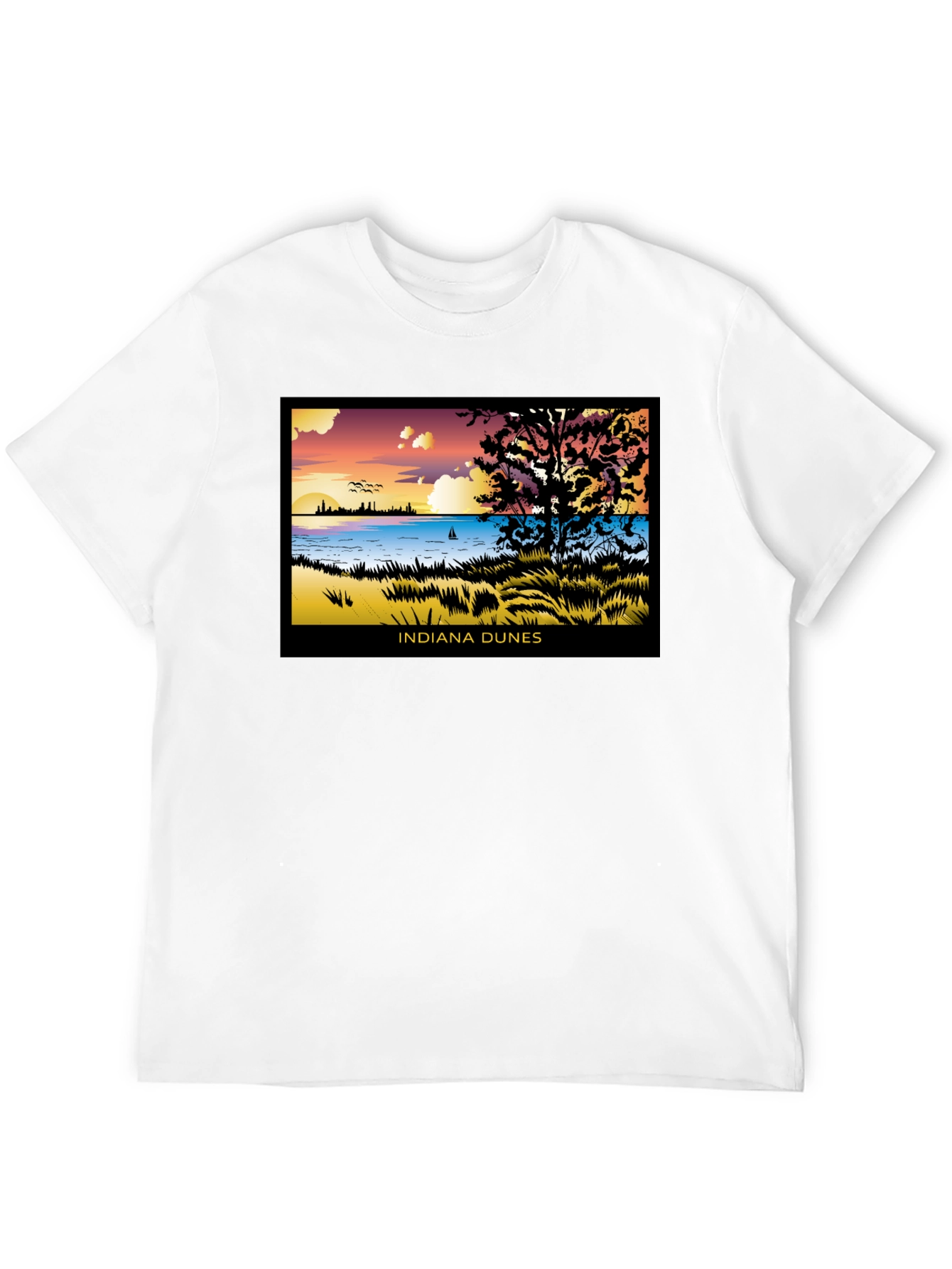Indiana Dunes Graphic Tee - Lakefront View