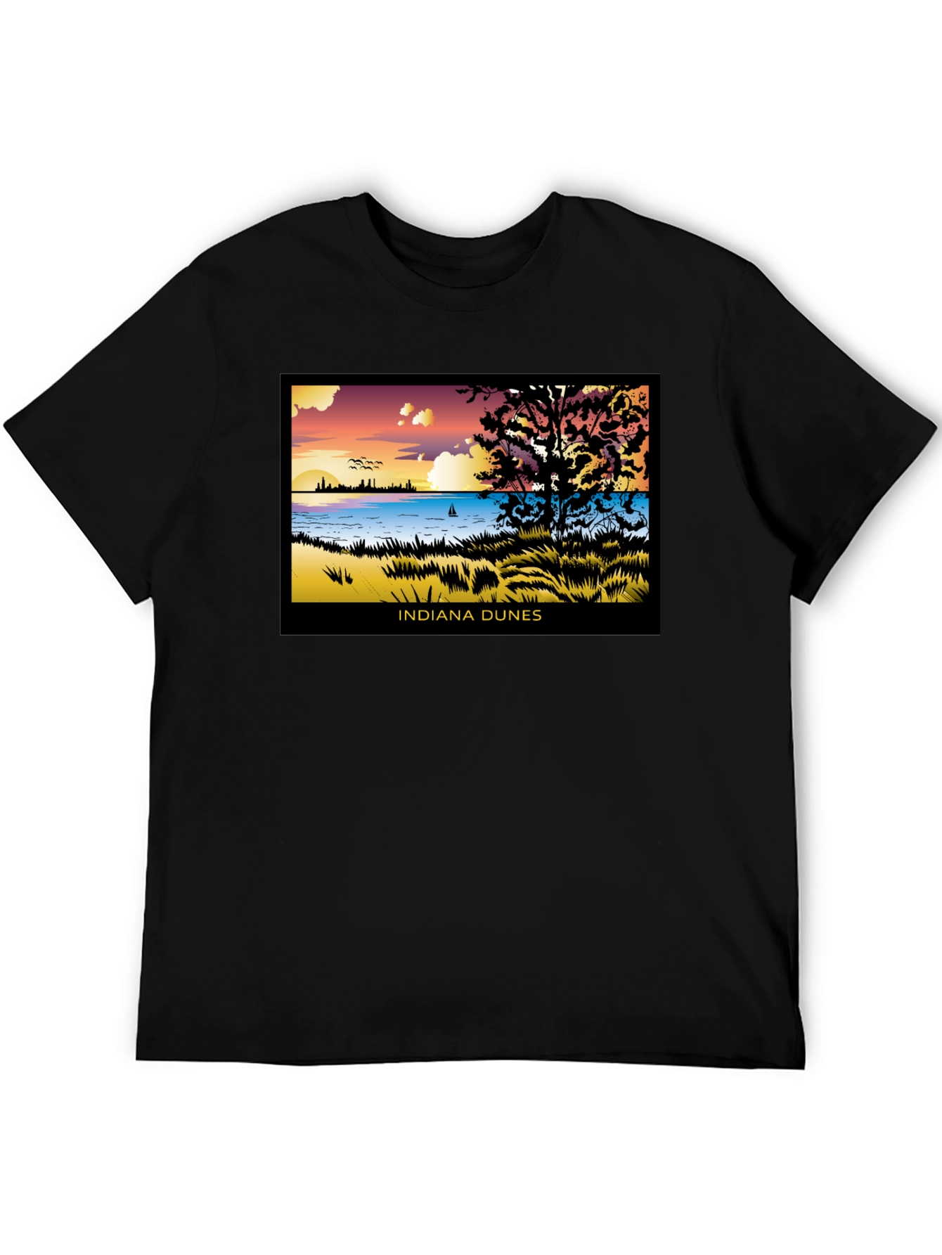 Indiana Dunes Graphic Tee - Lakefront View