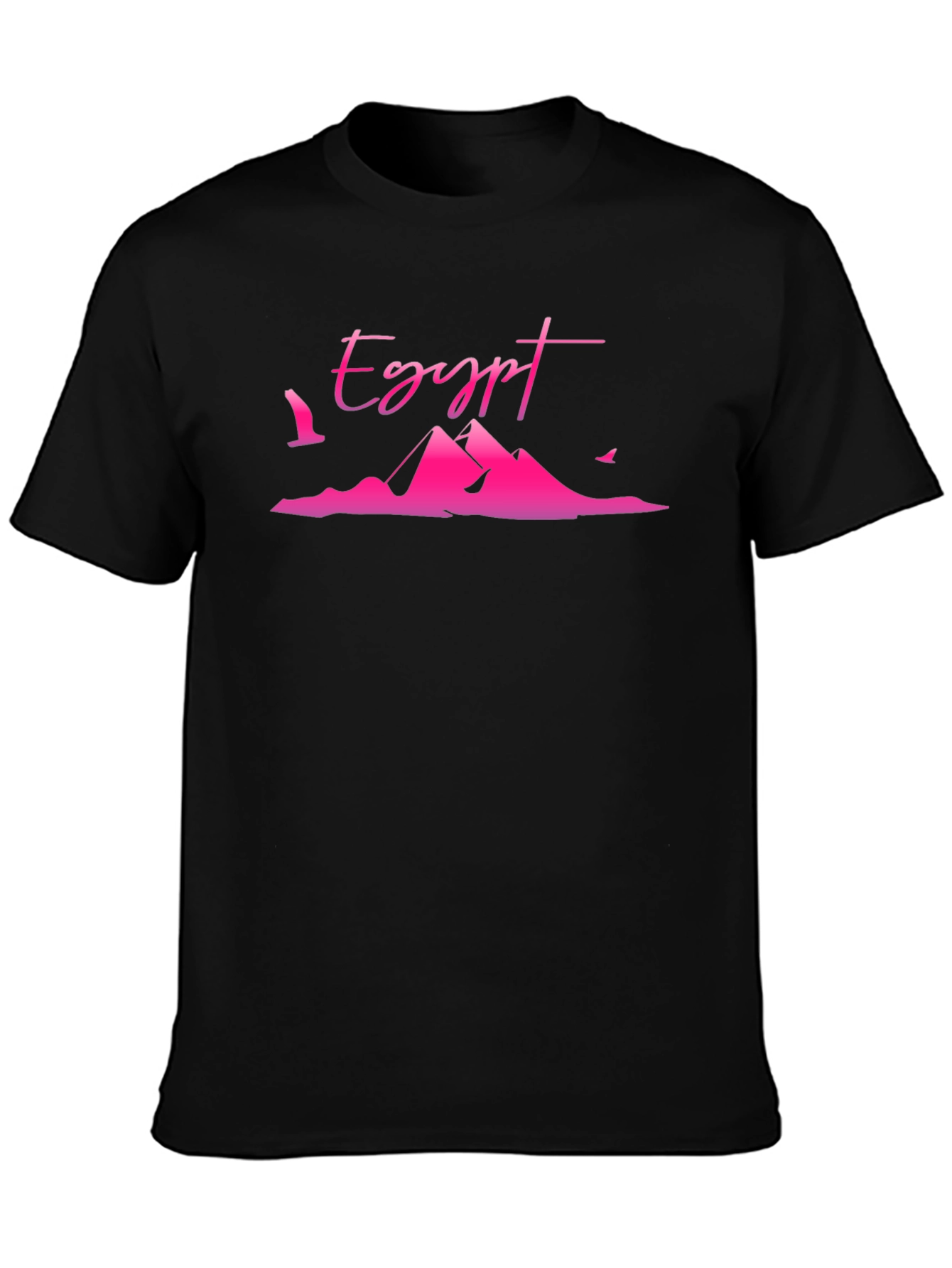 Egypt Pyramid Graphic Tee - Black Cotton T-Shirt