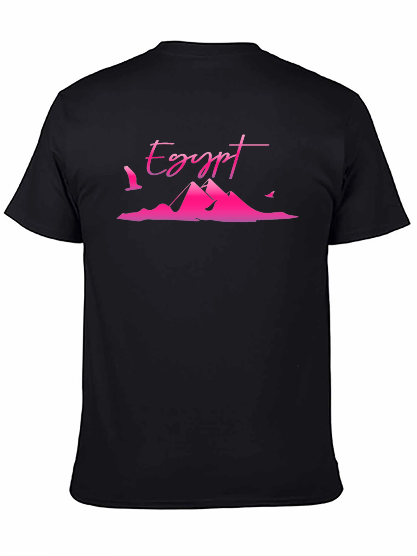 Egypt Pyramid Graphic Tee - Black Cotton T-Shirt