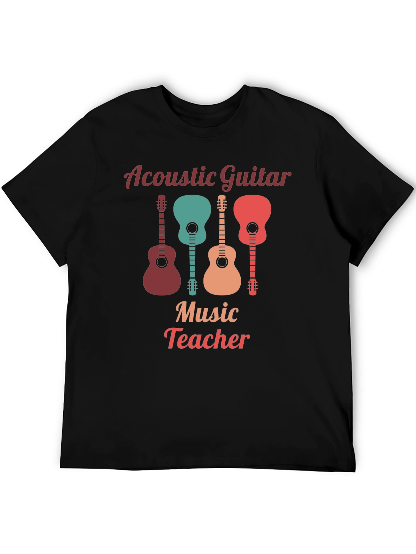 Acoustic Guitar Music Teacher Graphic Tee