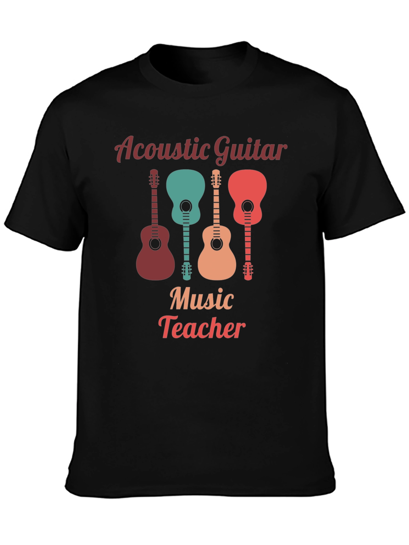 Acoustic Guitar Music Teacher Graphic Tee