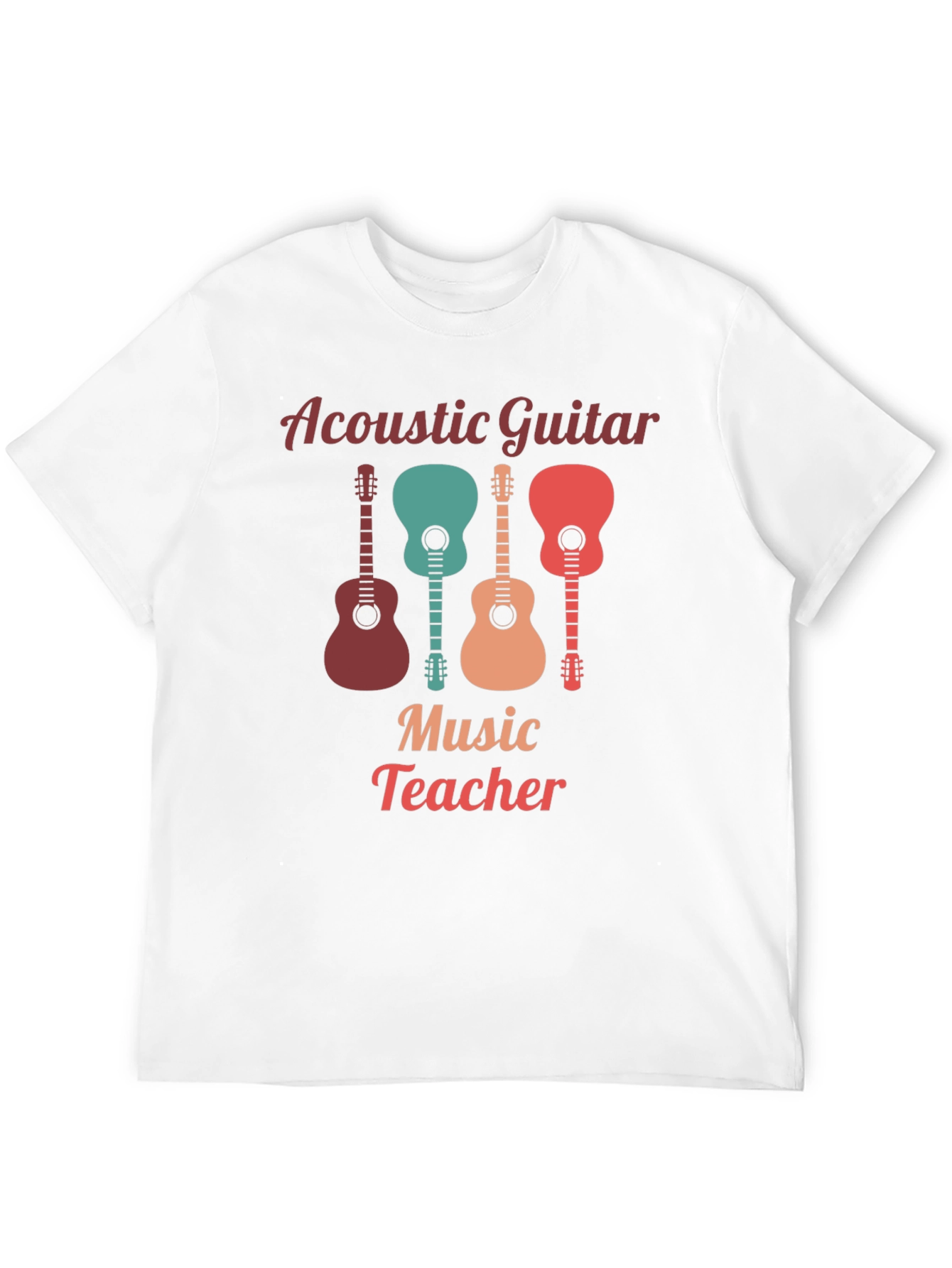 Acoustic Guitar Music Teacher Graphic Tee