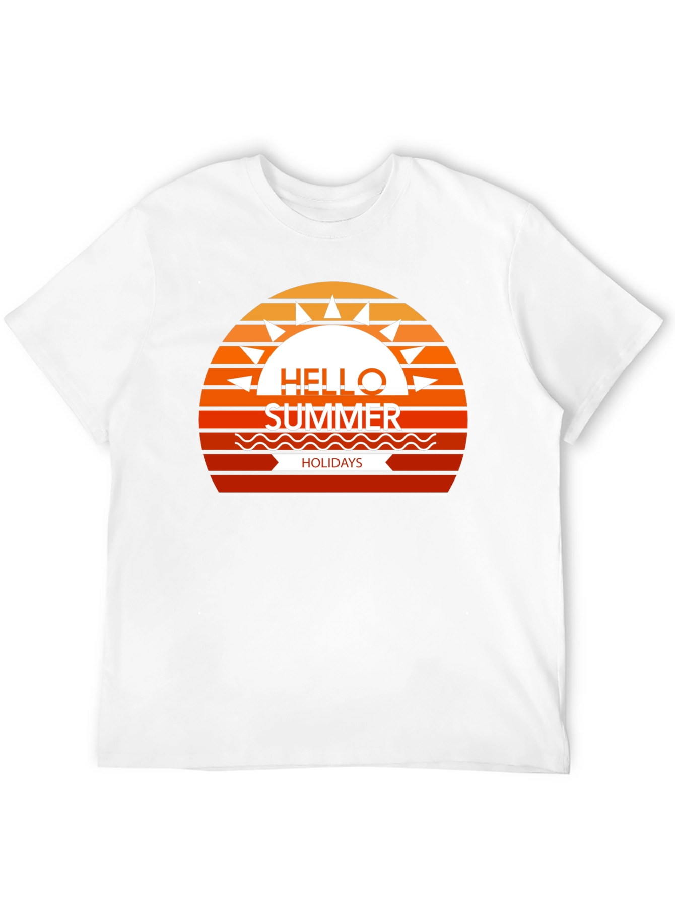Summer Holidays Graphic Tee - Black