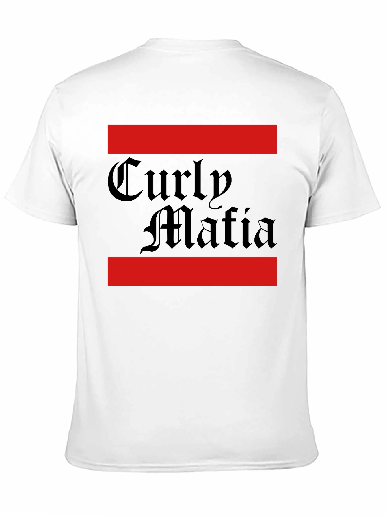 Curly Mafia Black Graphic T-Shirt - Bold Design