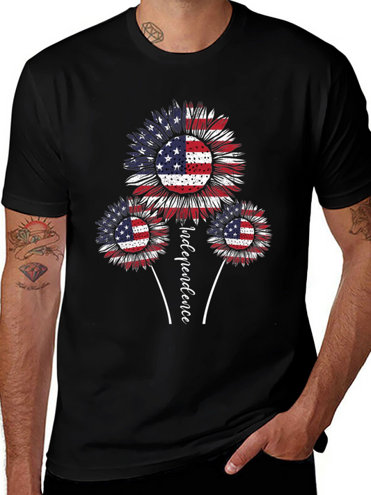 Patriotic Sunflower Graphic Tee