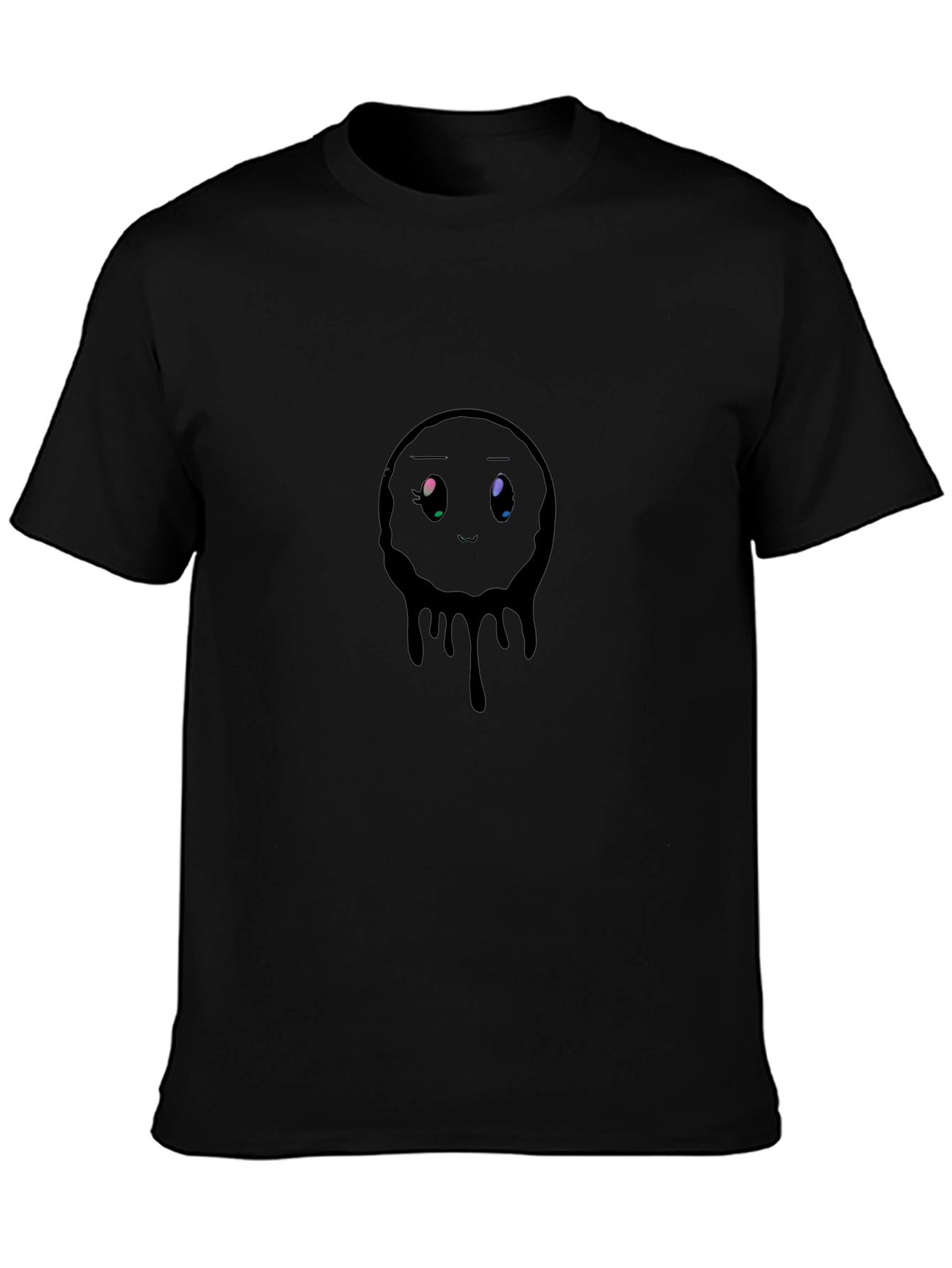 Melting Emotion Graphic Black T-Shirt
