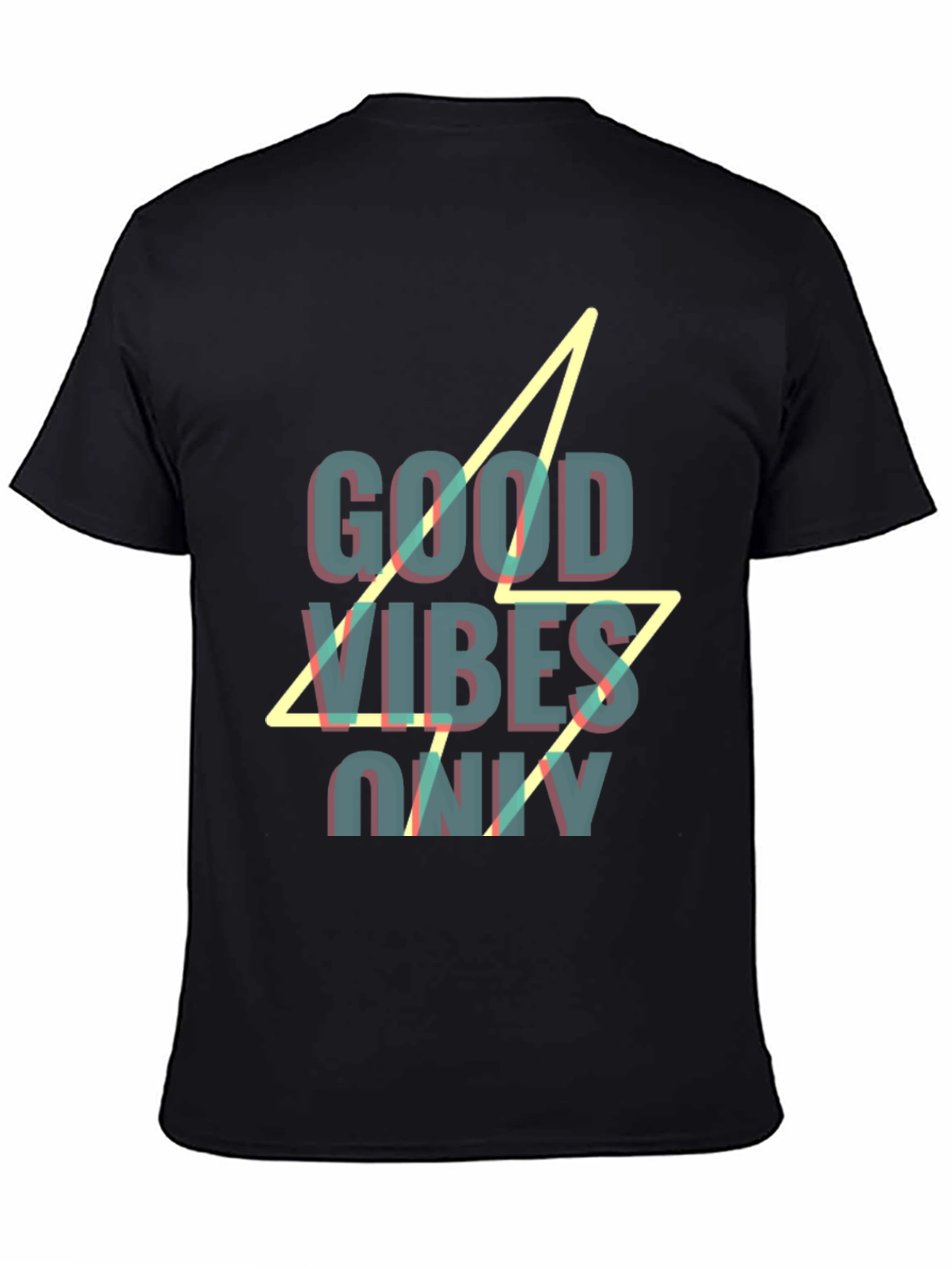 Good Vibes Only Graphic Black T-Shirt