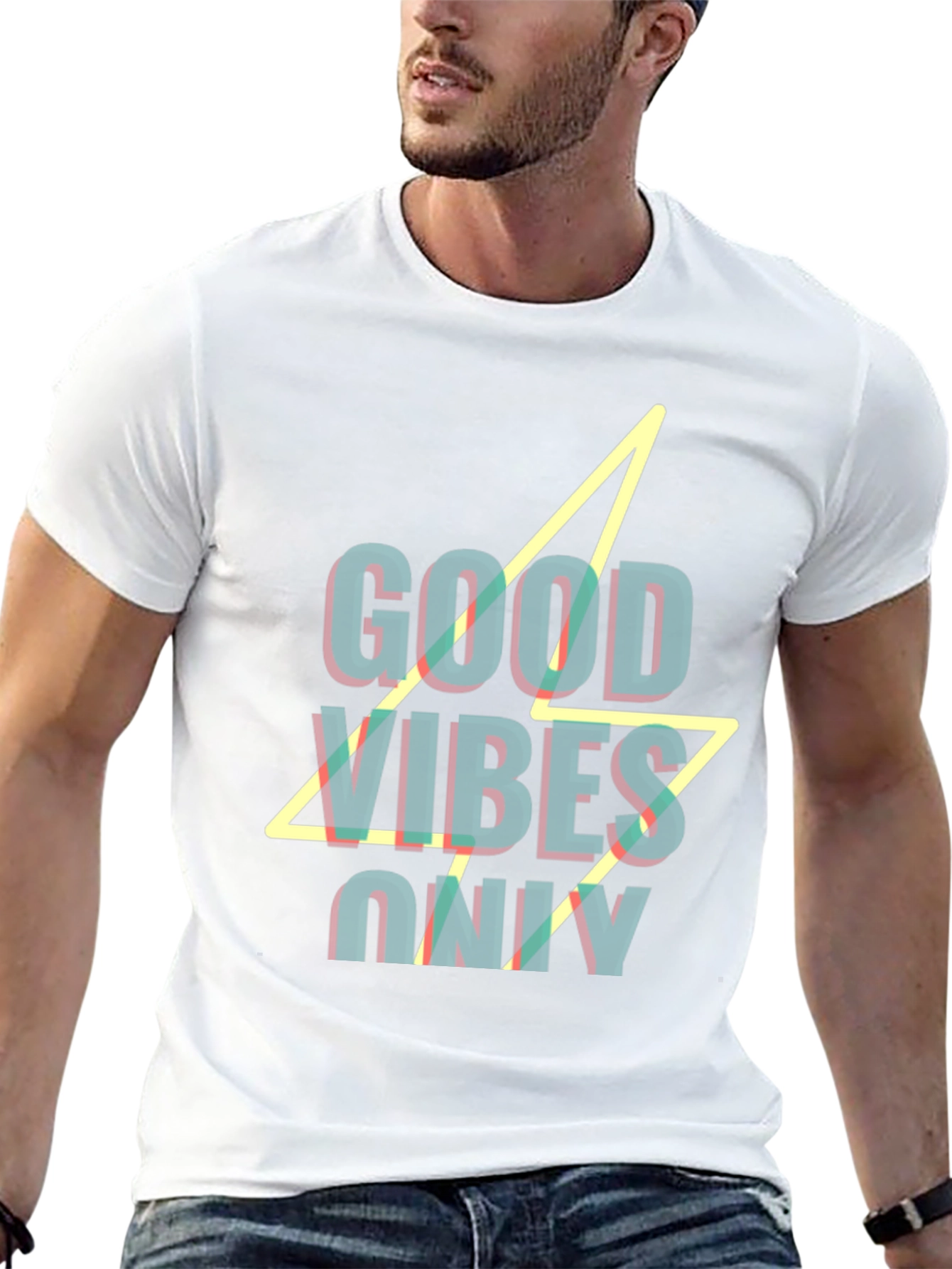Good Vibes Only Graphic Black T-Shirt