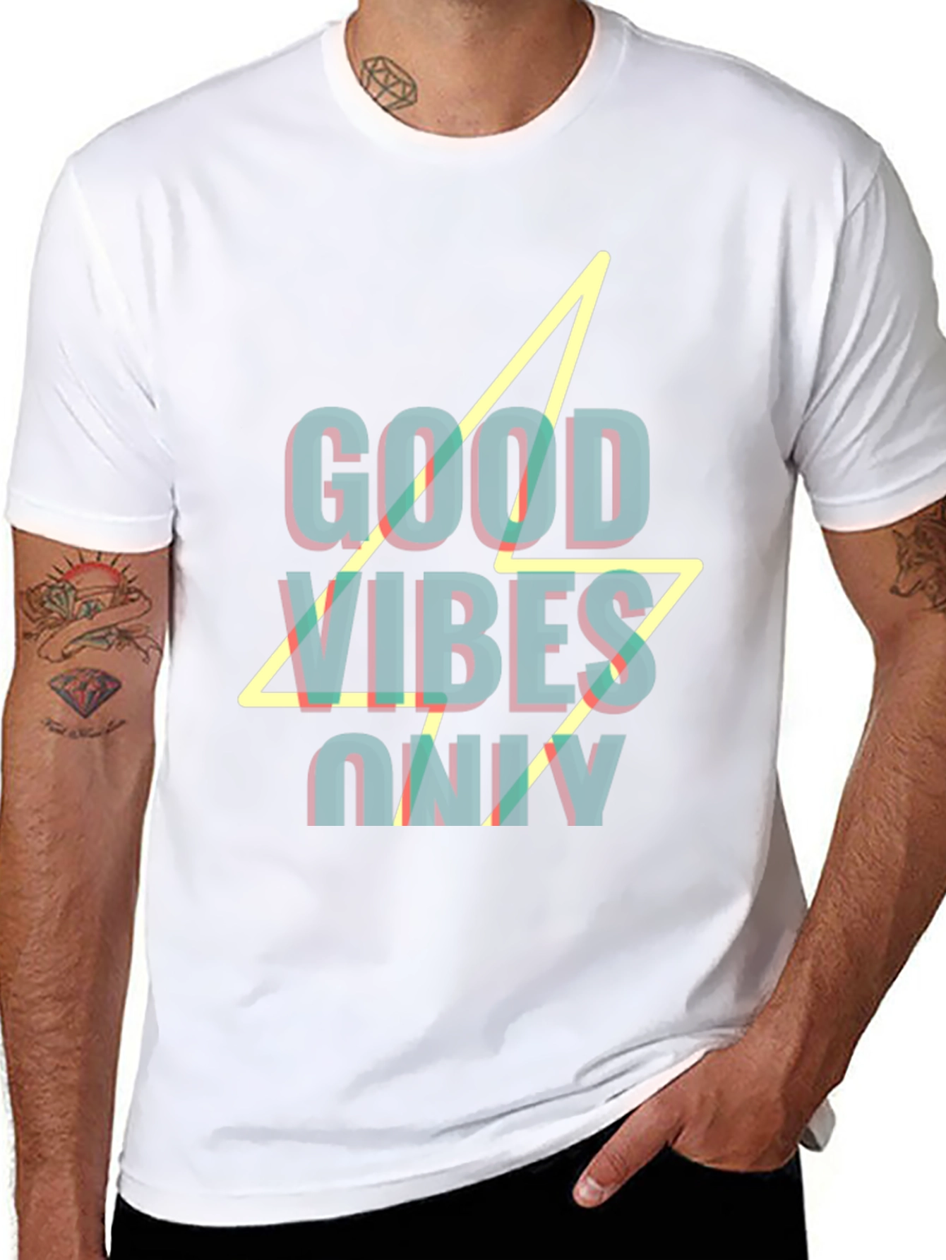 Good Vibes Only Graphic Black T-Shirt