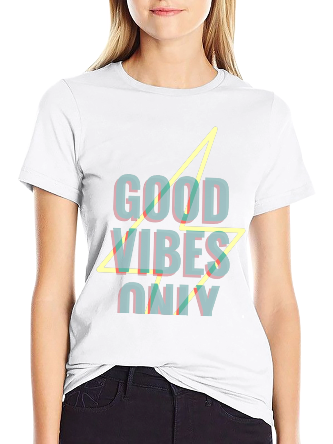 Good Vibes Only Graphic Black T-Shirt