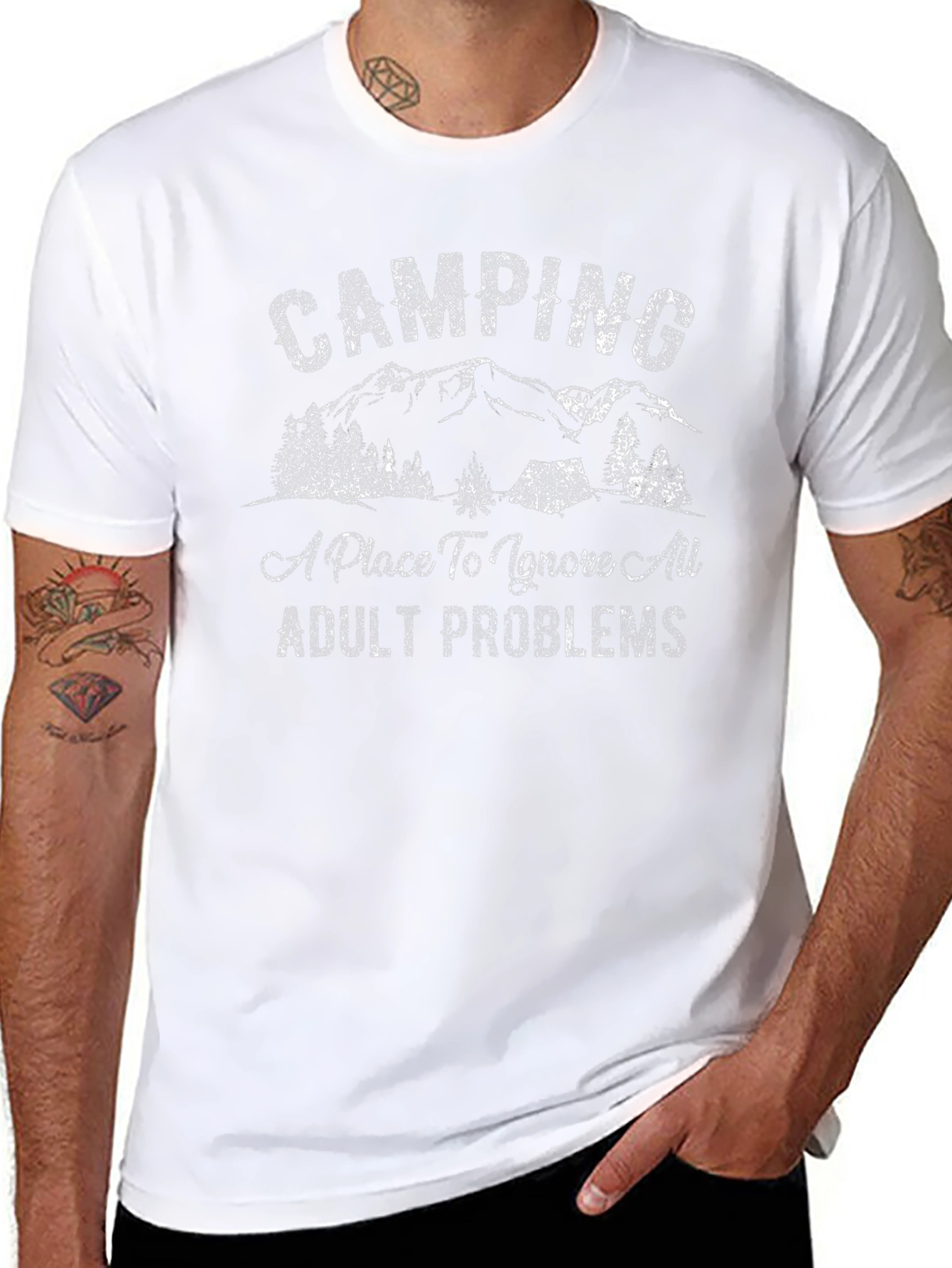 Camping Adult Problems Graphic Tee