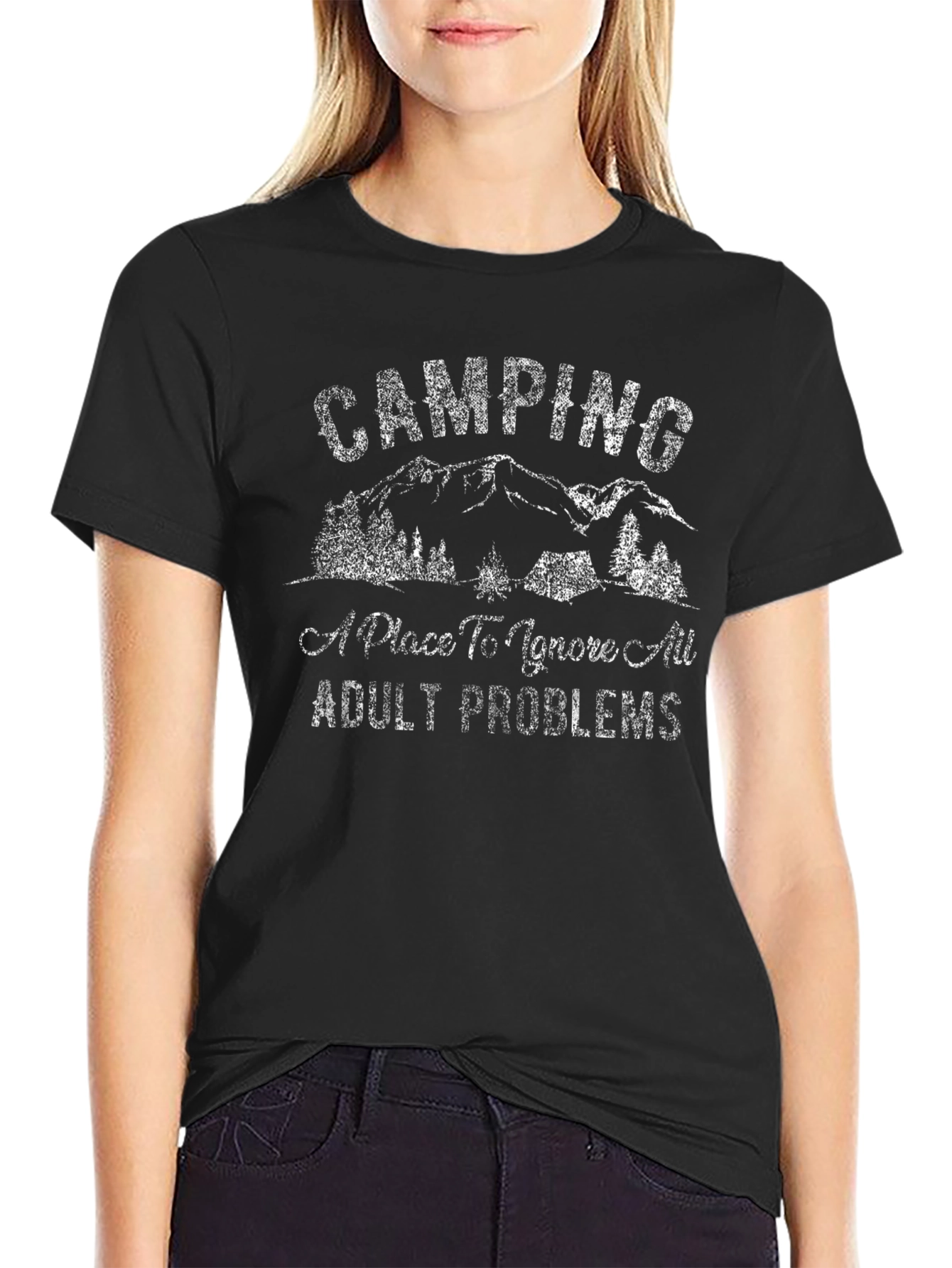 Camping Adult Problems Graphic Tee