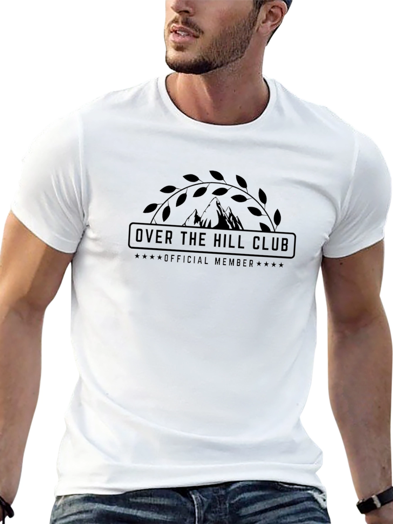 Over The Hill Club Official Member Black Tee