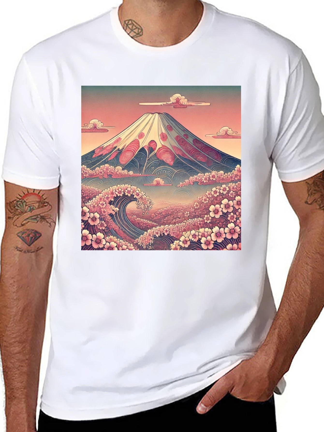 Mount Fuji Wave Graphic Tee