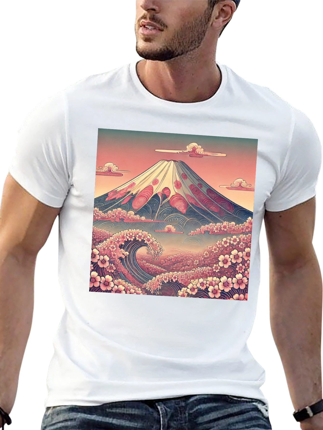 Mount Fuji Wave Graphic Tee