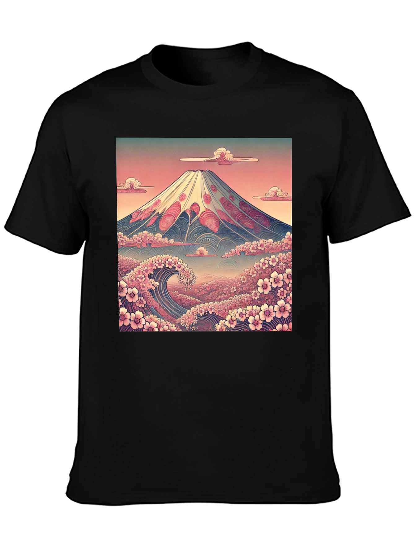 Mount Fuji Wave Graphic Tee