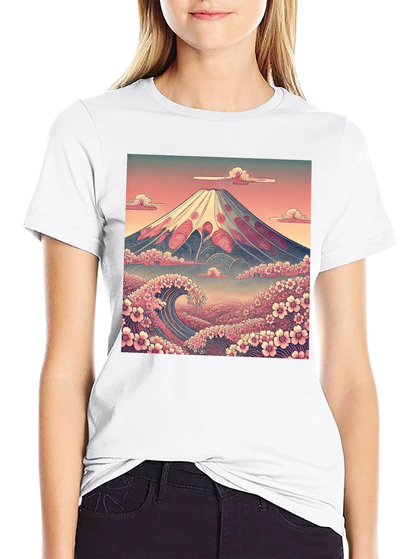 Mount Fuji Wave Graphic Tee