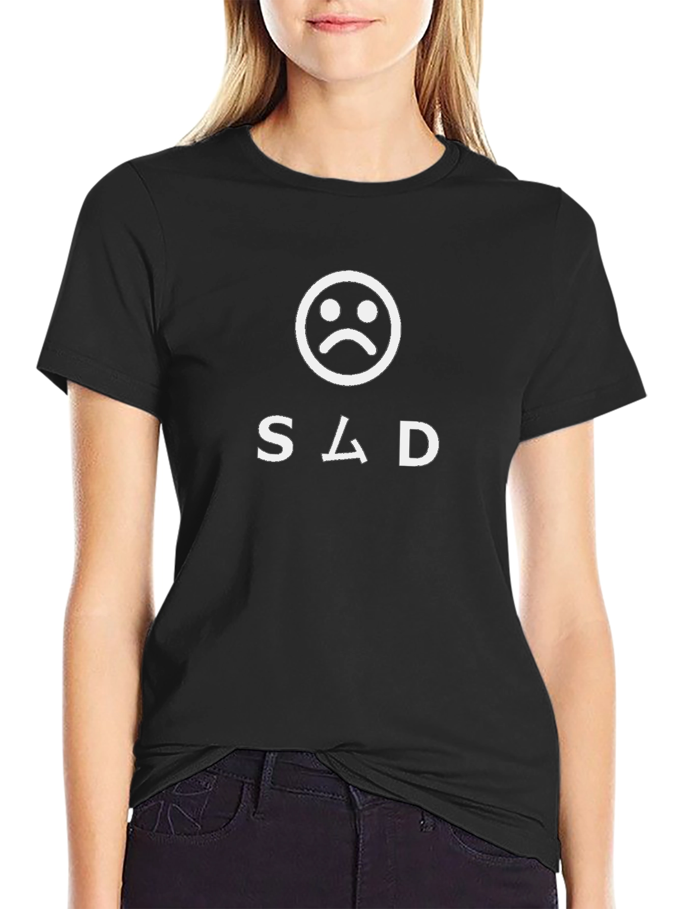 SAD Graphic Tee - Unisex Black T-Shirt
