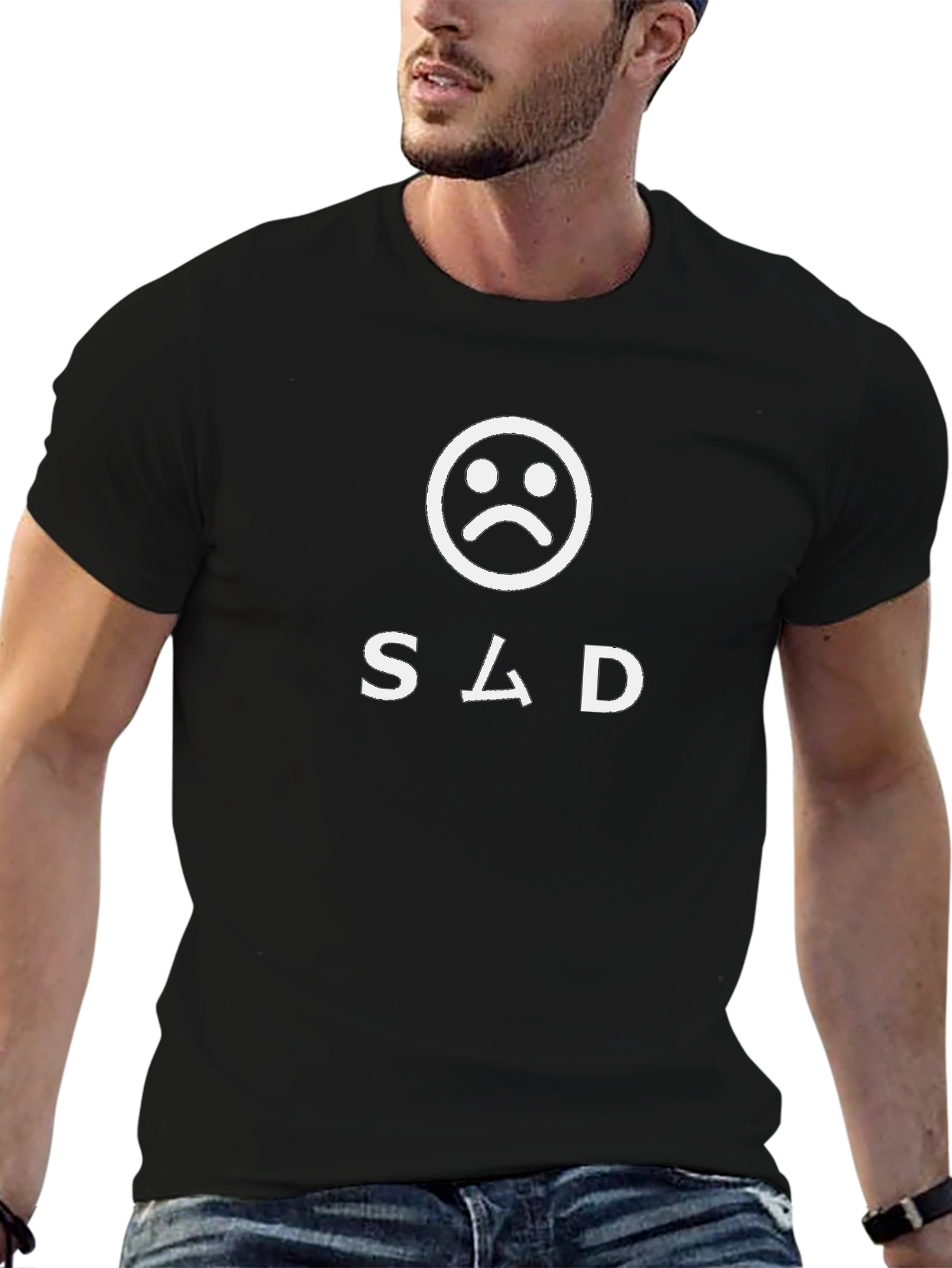 SAD Graphic Tee - Unisex Black T-Shirt