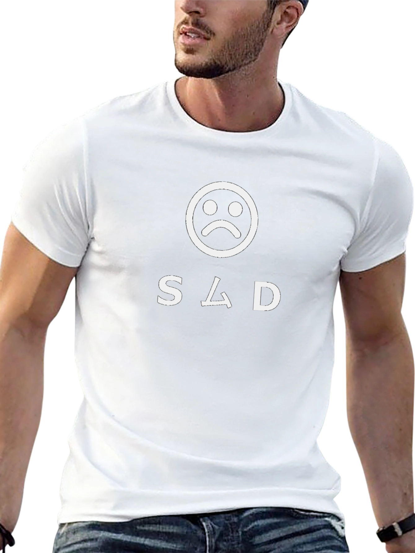 SAD Graphic Tee - Unisex Black T-Shirt