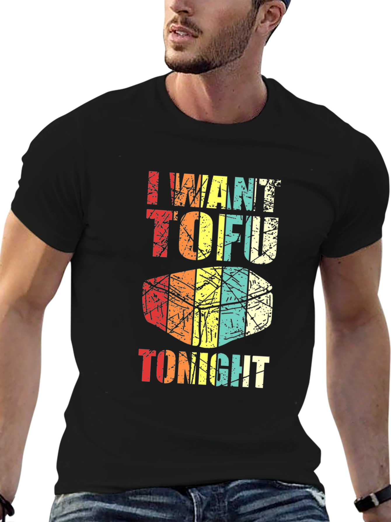 I Want Tofu Tonight Graphic Tee - Black
