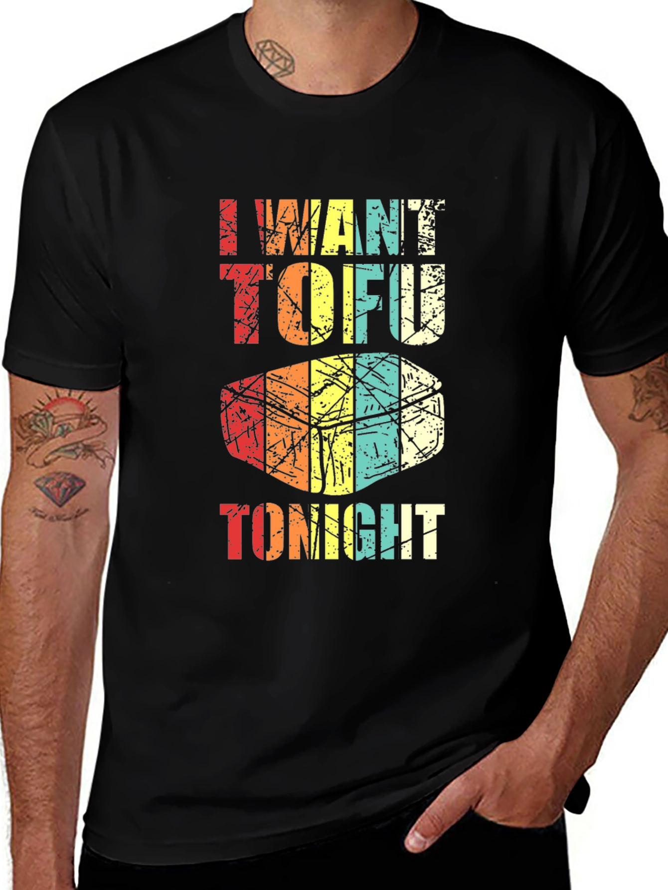 I Want Tofu Tonight Graphic Tee - Black