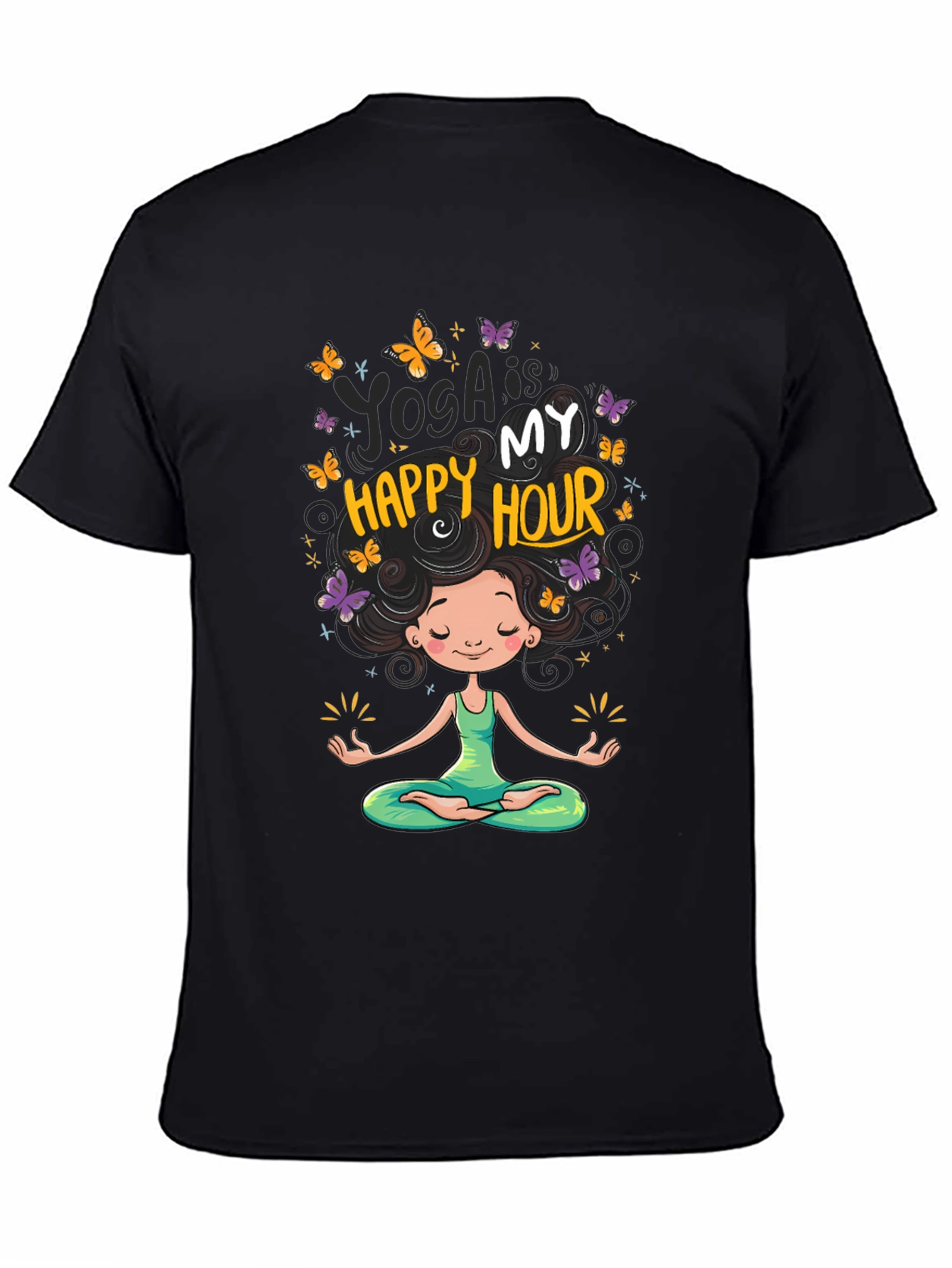 Yoga is My Happy Hour Graphic T-Shirt