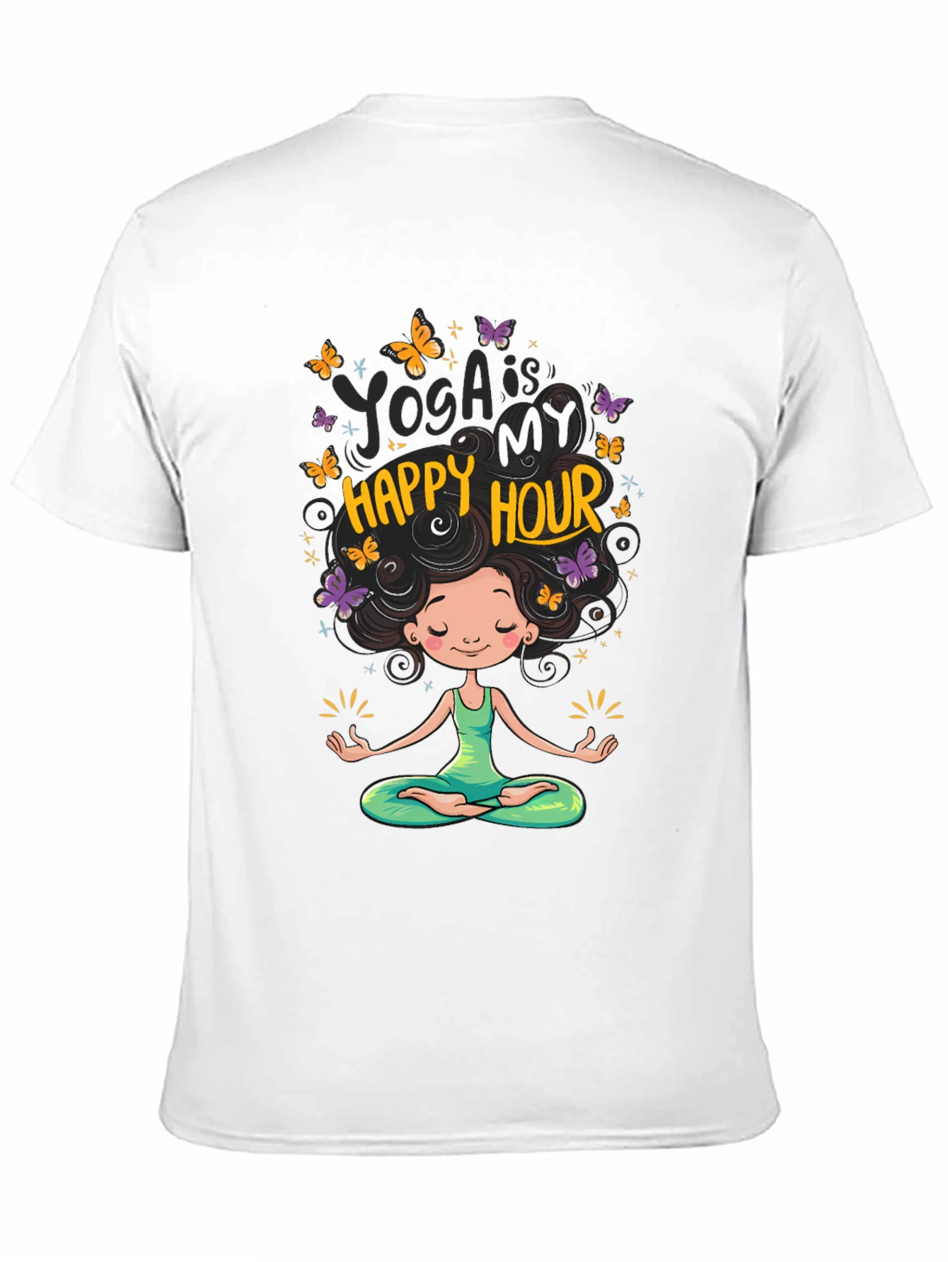 Yoga is My Happy Hour Graphic T-Shirt