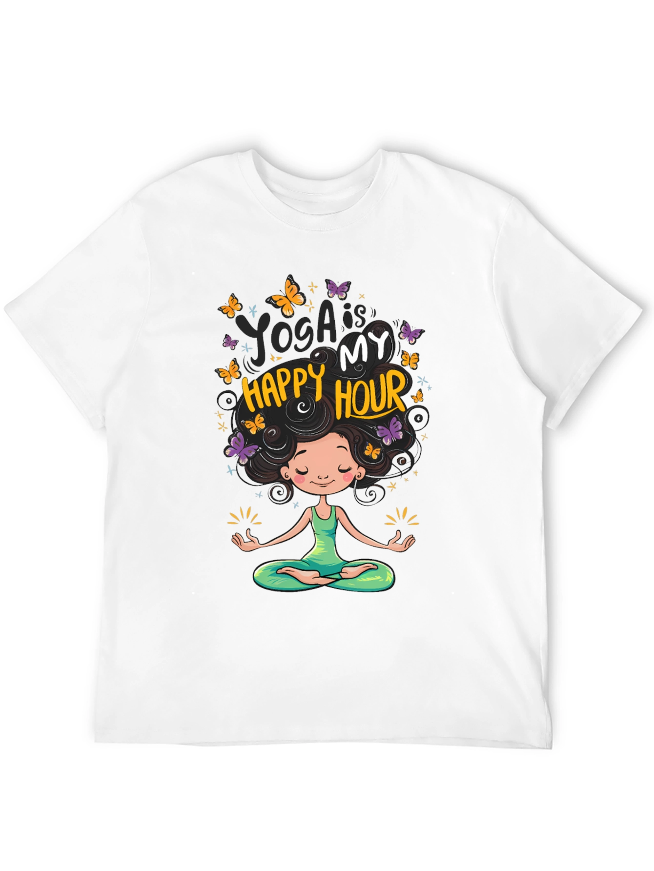 Yoga is My Happy Hour Graphic T-Shirt