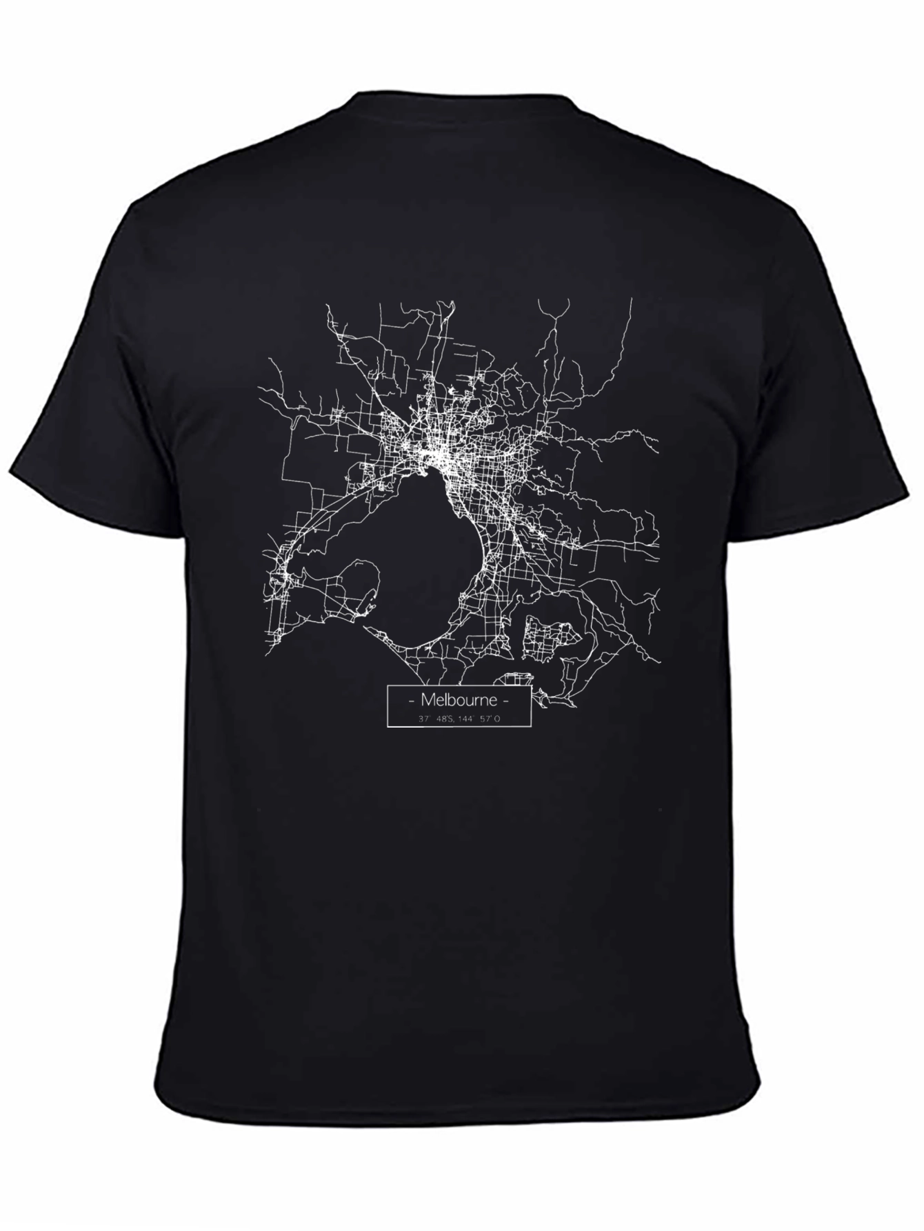 Melbourne Map T-Shirt - City Street Design