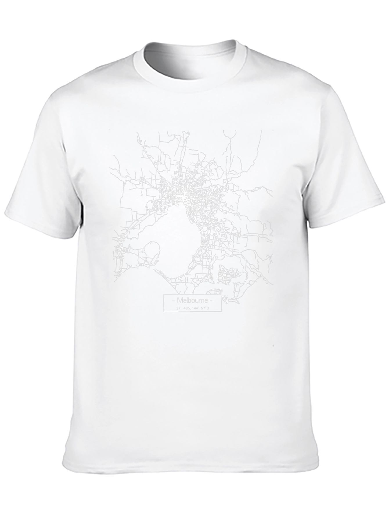 Melbourne Map T-Shirt - City Street Design